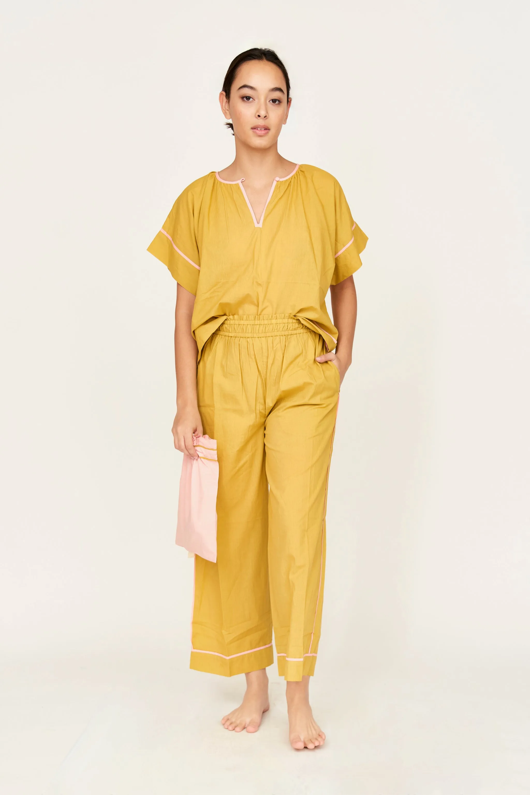 Pajama Pant Set in Sulphur