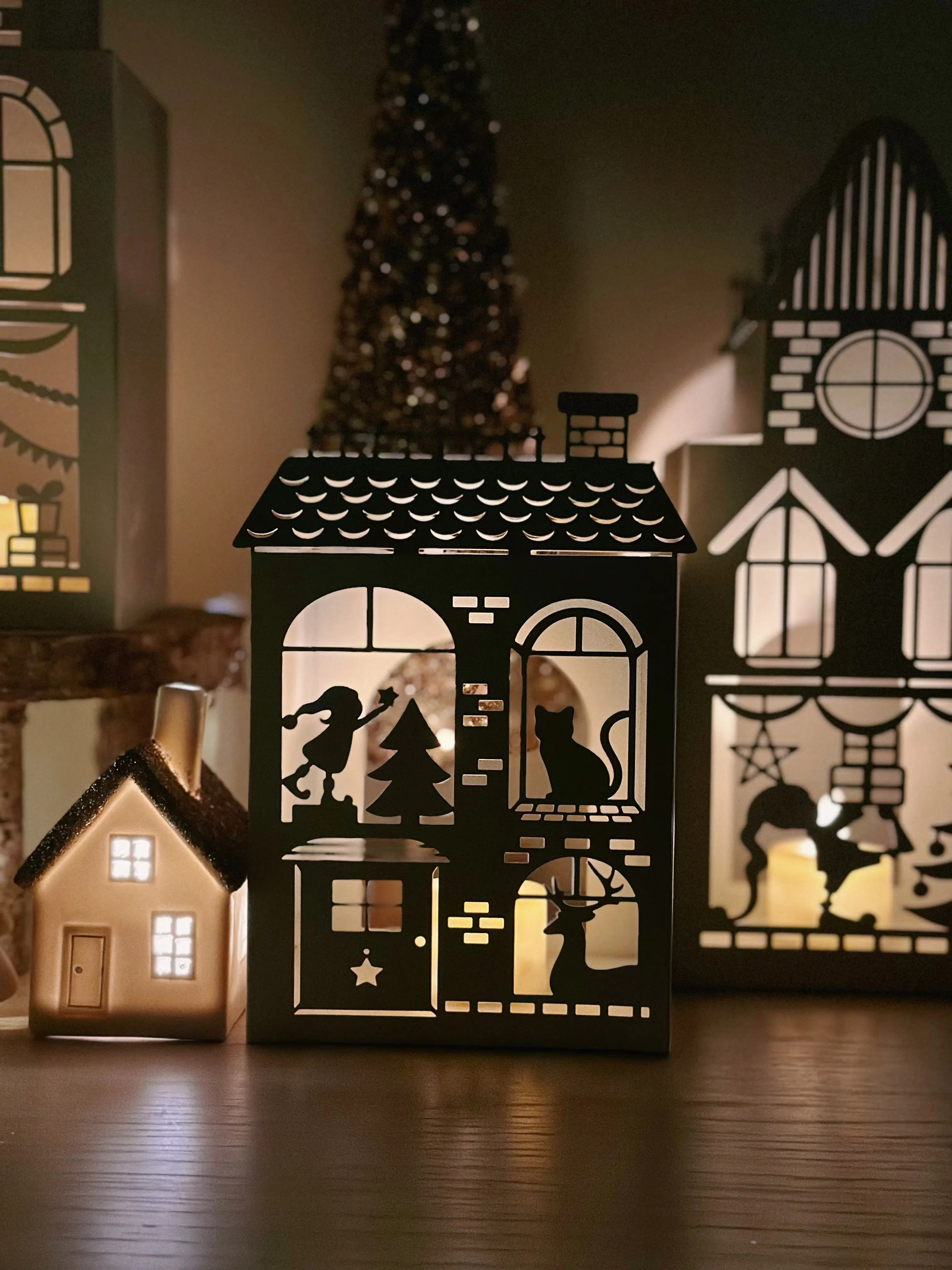 PRE-ORDER (11-16 Dec): Whimsical Christmas Village Tealight Houses (4 options)