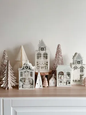 PRE-ORDER (11-16 Dec): Whimsical Christmas Village Tealight Houses (4 options)