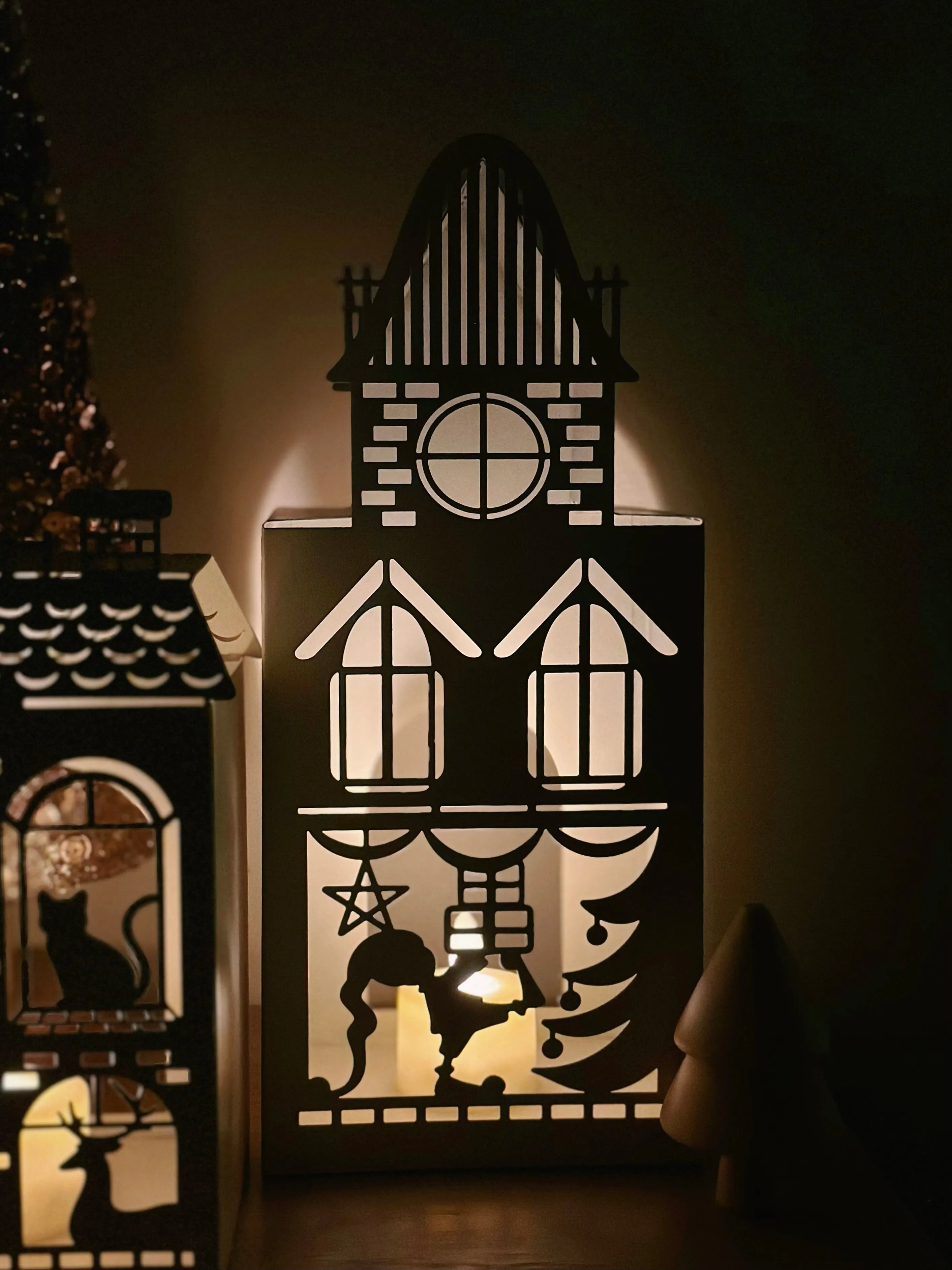 PRE-ORDER (11-16 Dec): Whimsical Christmas Village Tealight Houses (4 options)