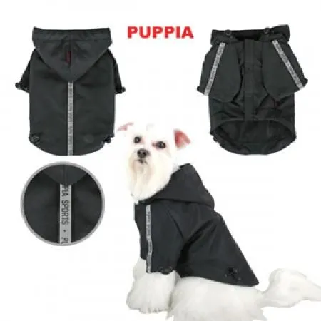 Puppia Base Dog Raincoat - Black