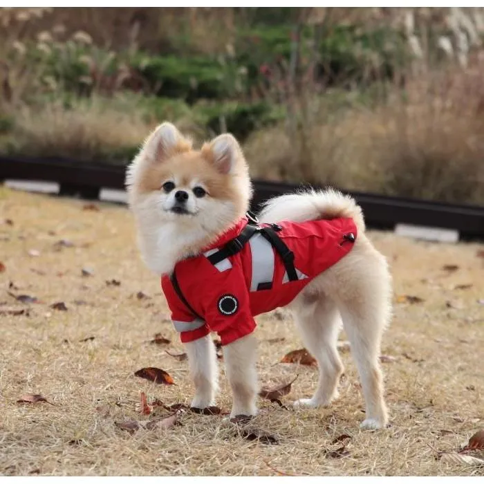 Puppia - Wilderness Rain-Harness-Coat - Red