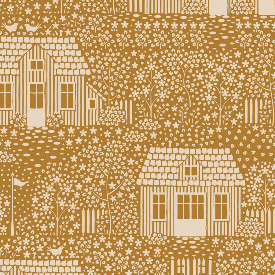 "Hometown"-My Neighborhood Mustard by Tone Finnanger for Tilda