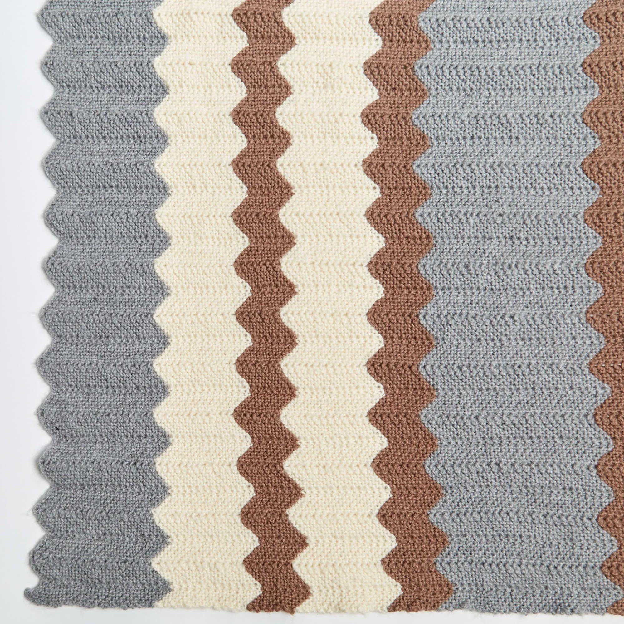 Red Heart Knit Calming Colors Chevron Throw