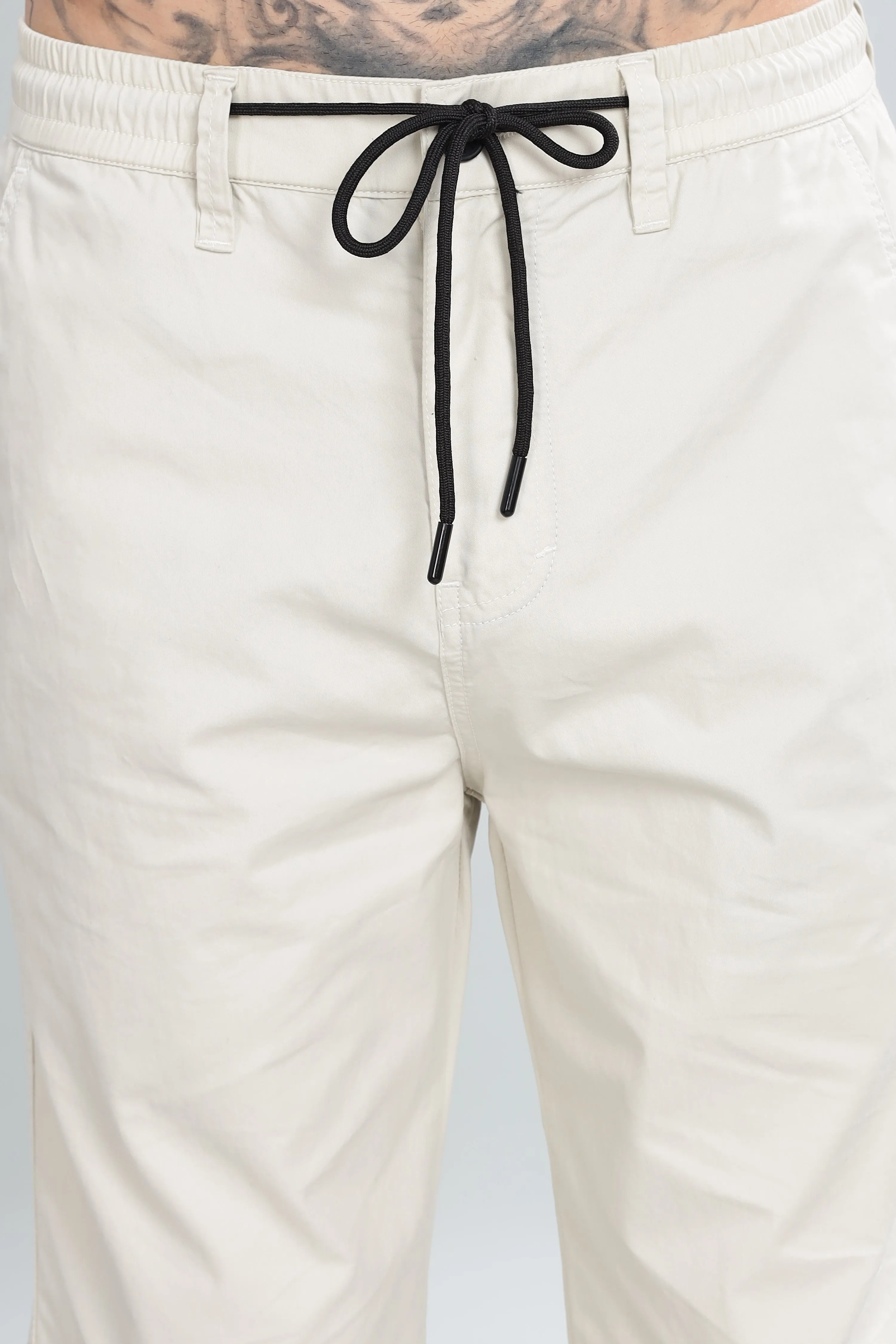 SAINTJONES CREAM STRAIGHT PANTS.