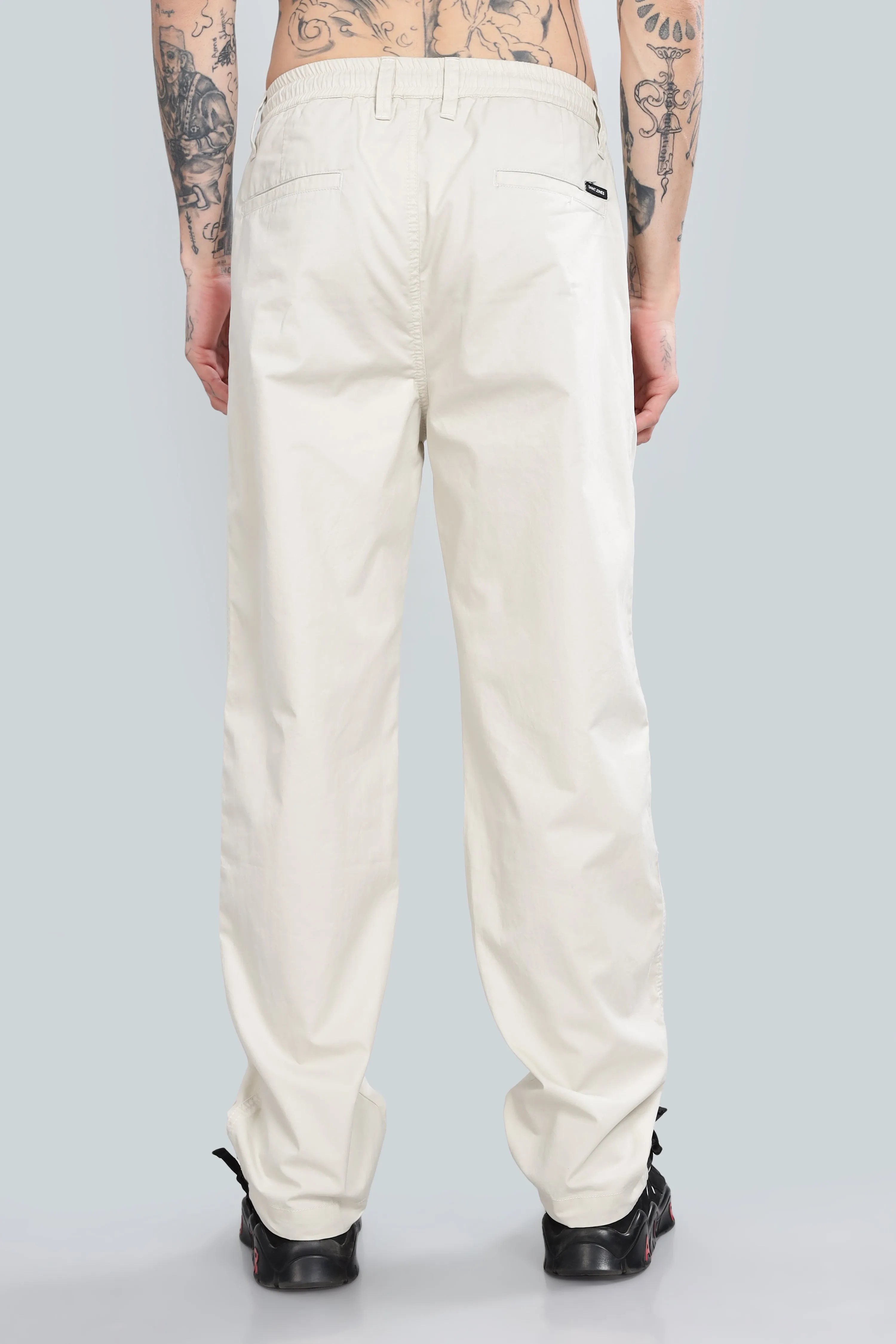 SAINTJONES CREAM STRAIGHT PANTS.