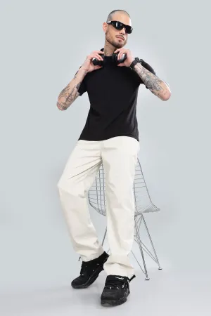 SAINTJONES CREAM STRAIGHT PANTS.