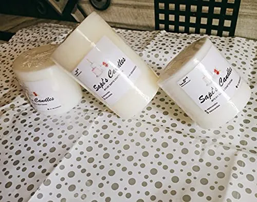Sapi'S Scented Pure Wax Big Pillar Candles | Home Decorative Candles | Diwali Candles | Birthday Candles | Valentines Day | Aroma | 150 Hours Burn | (6x3,3x3,3x3 Inches) Pack of 3 (White)