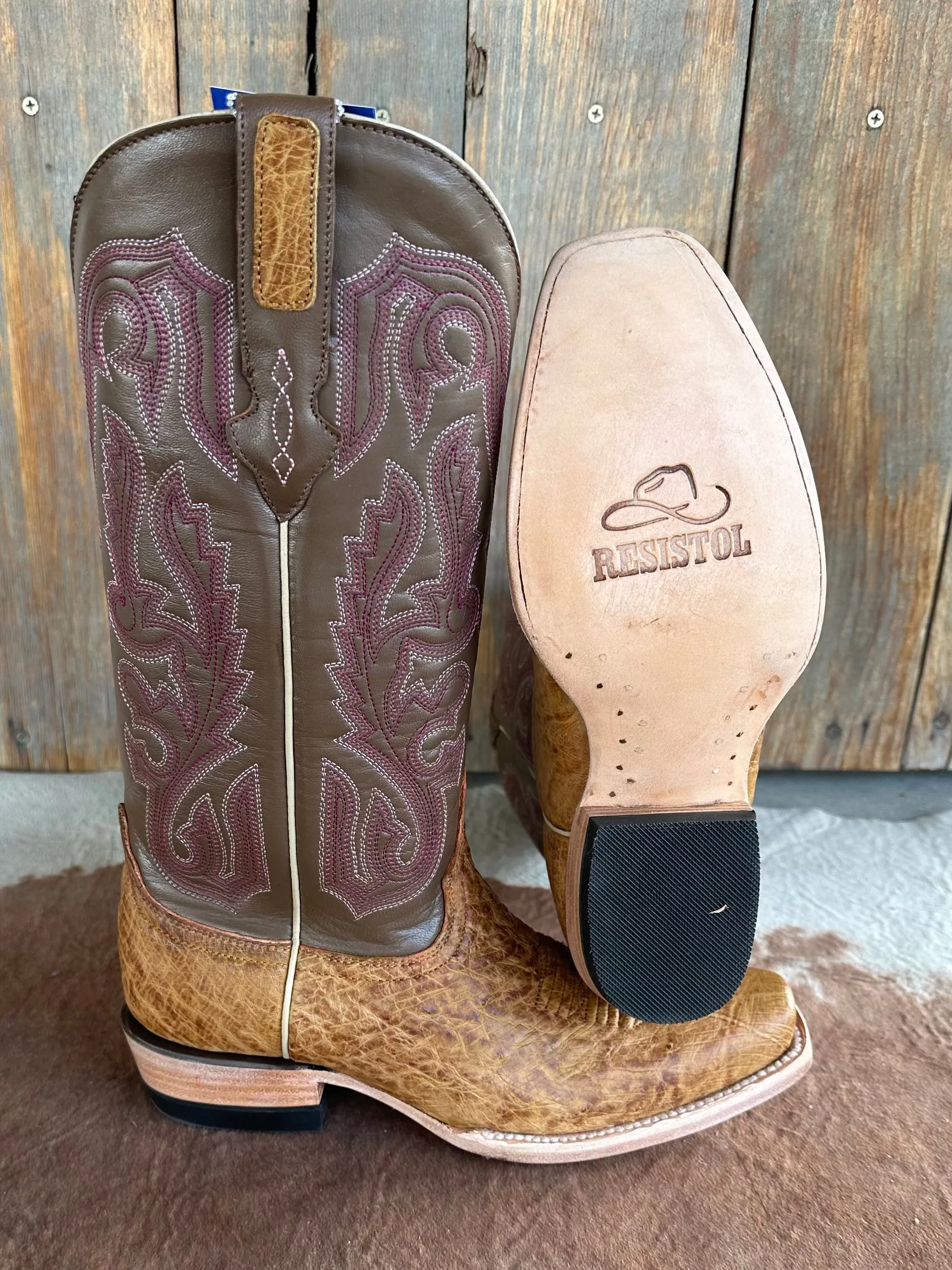 Smooth Ostrich Pink Resistol Cowboy Boot
