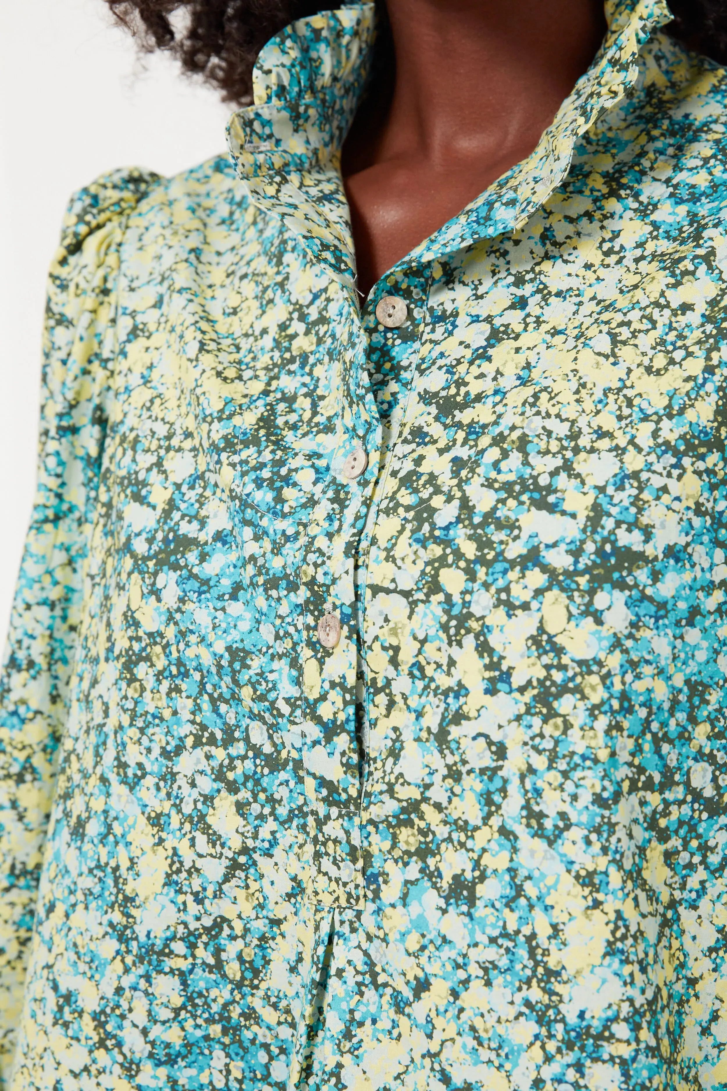 Splatter Paint Teagan Popover Shirt