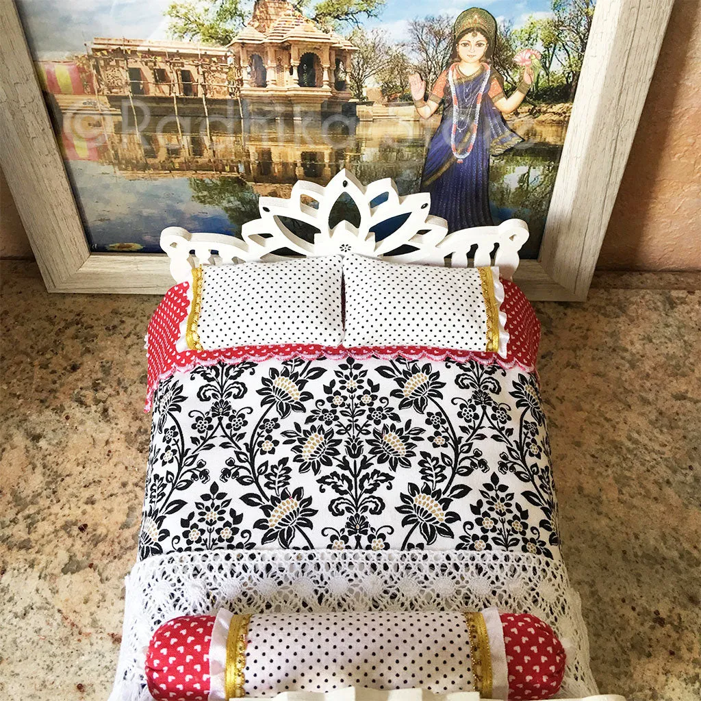 Sri Radha Shamasundar Lotus Bed - 8" Inch