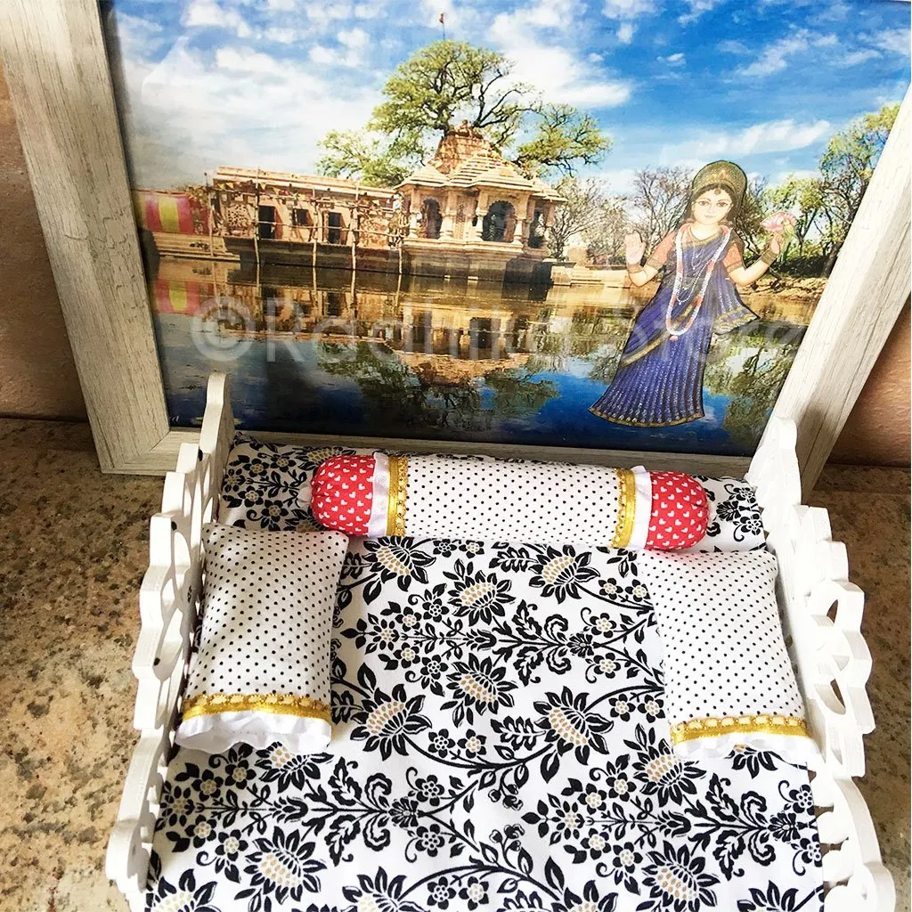 Sri Radha Shamasundar Lotus Bed - 8" Inch