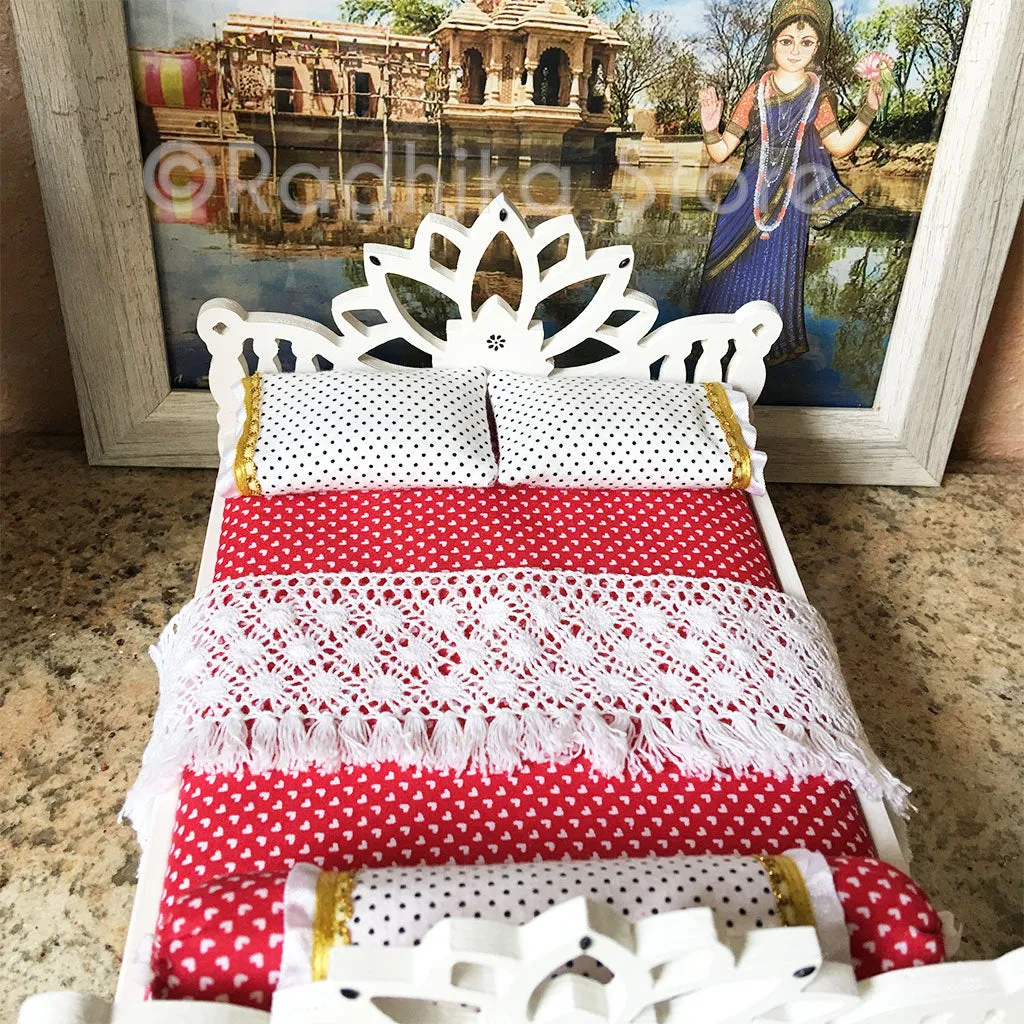 Sri Radha Shamasundar Lotus Bed - 8" Inch