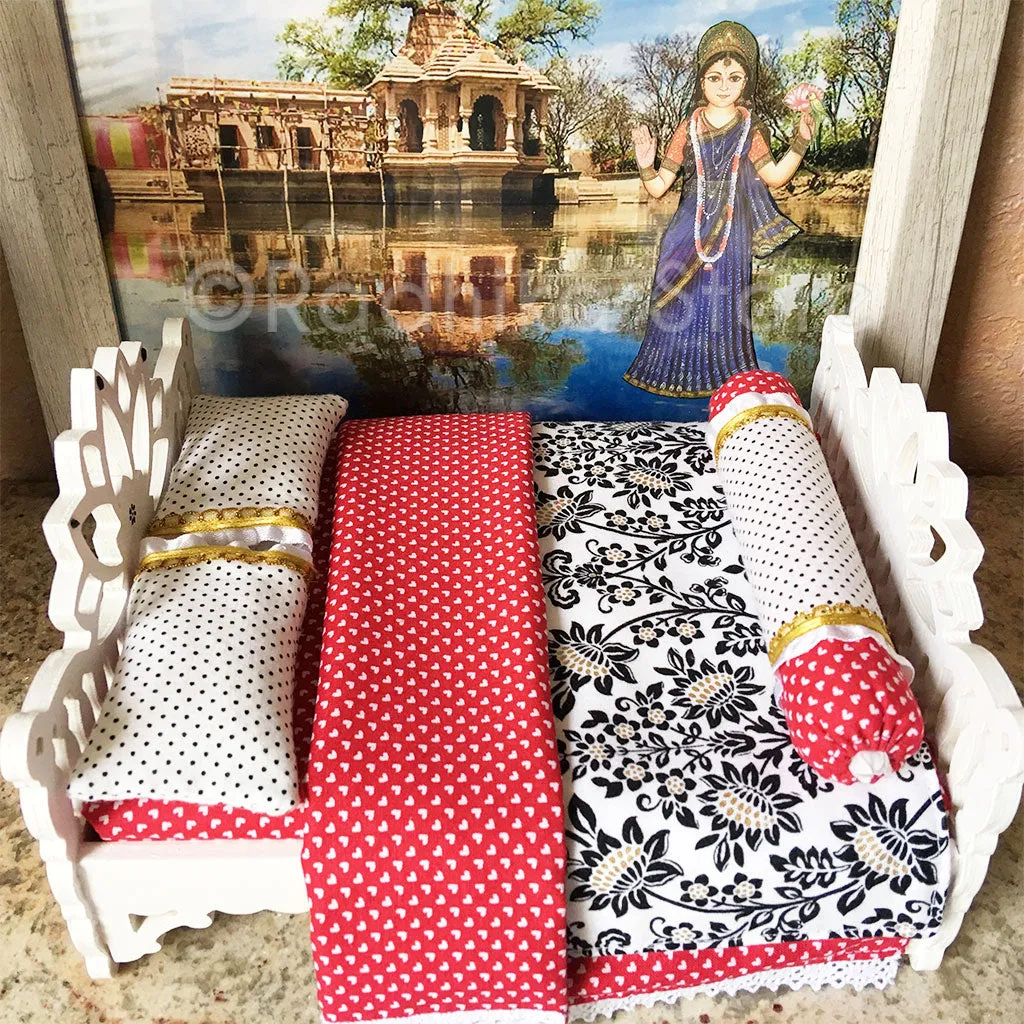Sri Radha Shamasundar Lotus Bed - 8" Inch