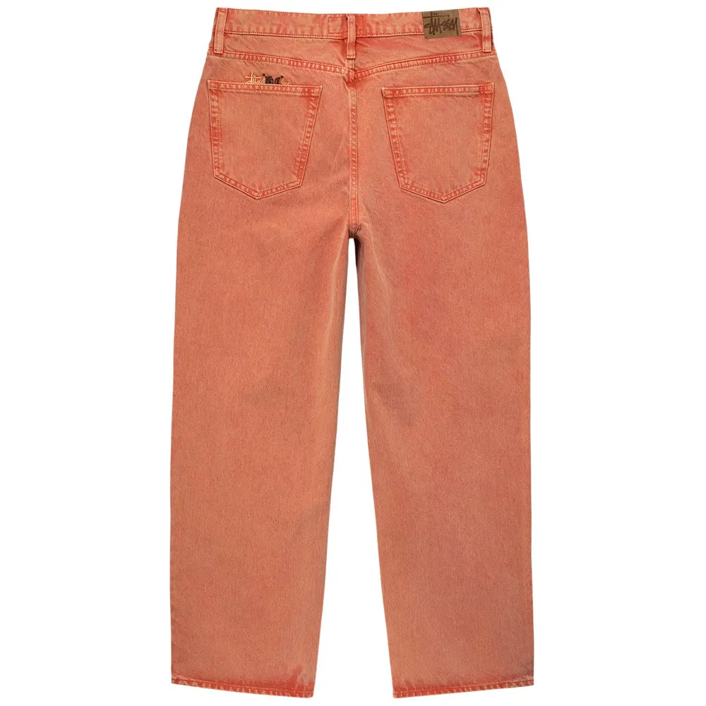 STÜSSY DOUBLE DYE BIG 'OL JEANS PANT // FADED RED