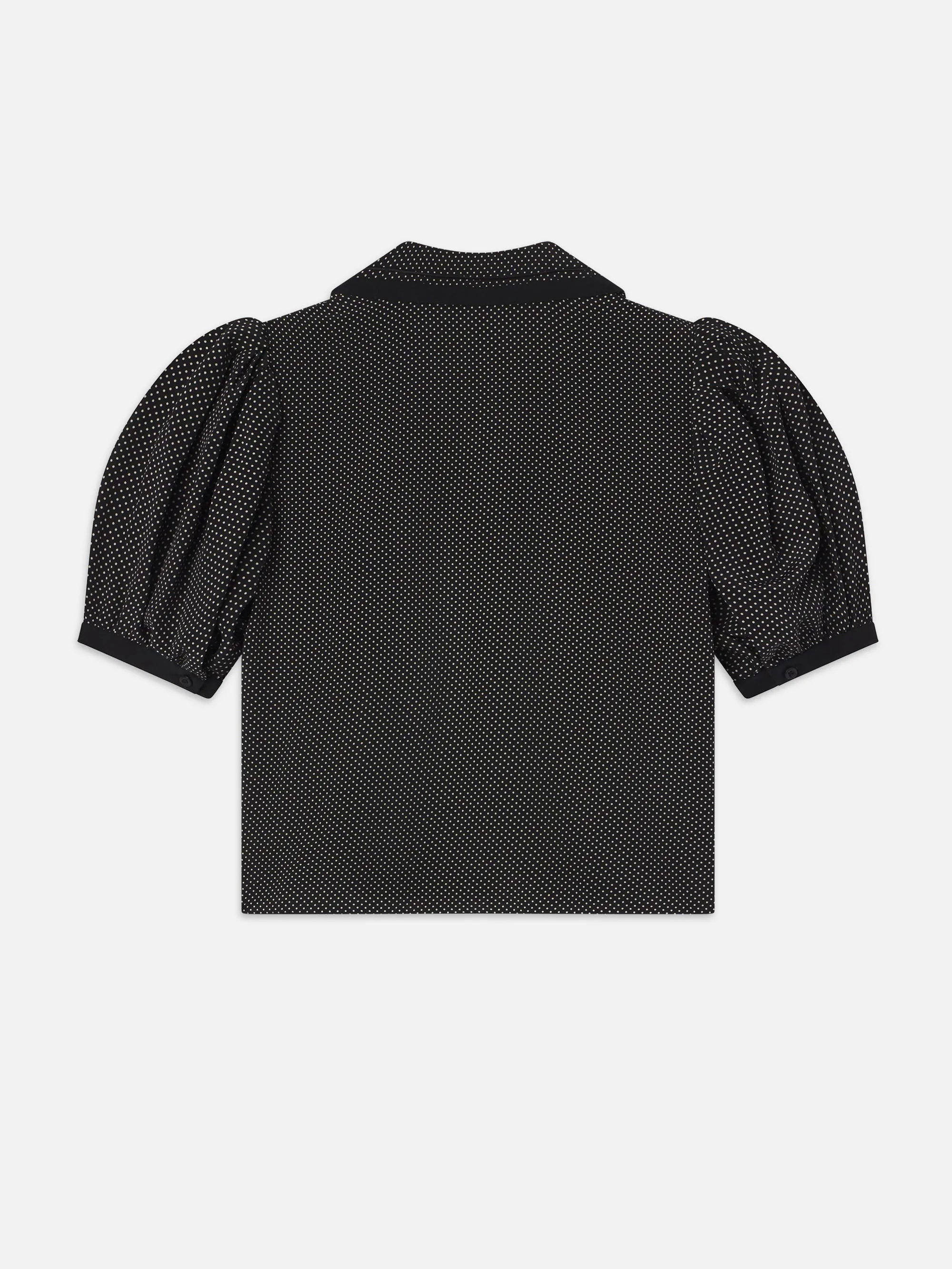 The Polka Dot Sailor Blouse -- Black Multi