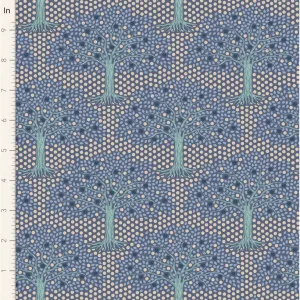 Tilda Fabrics ~ Hometown Applegarden Blue TIL100468