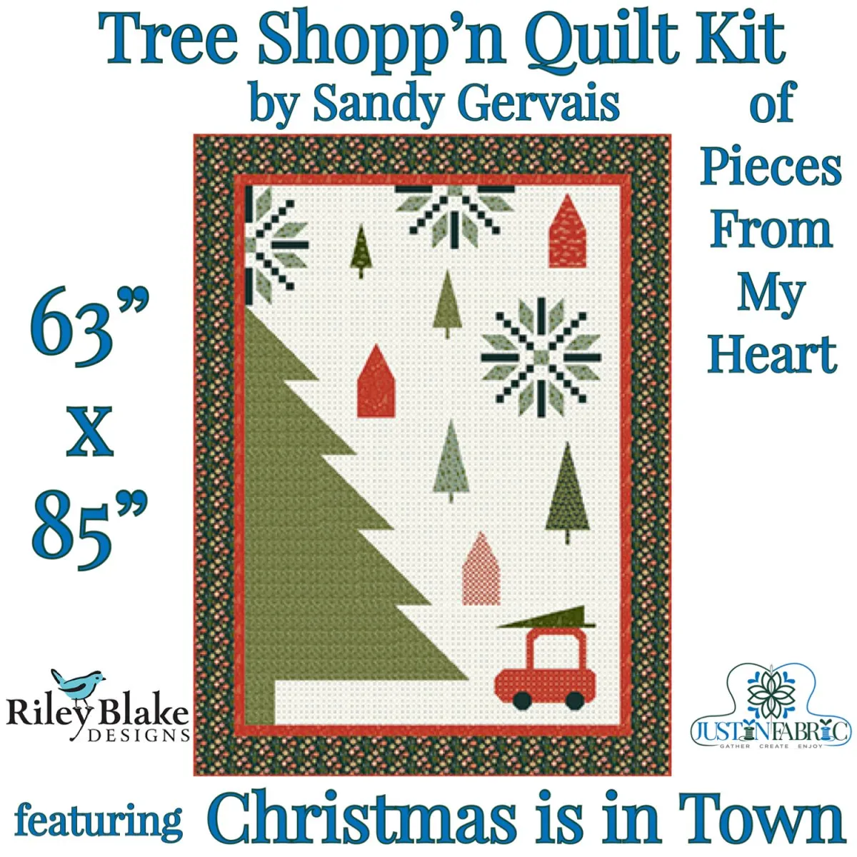 Tree Shopp'n Quilt Kit by Sandy Gervais | Riley Blake Designs