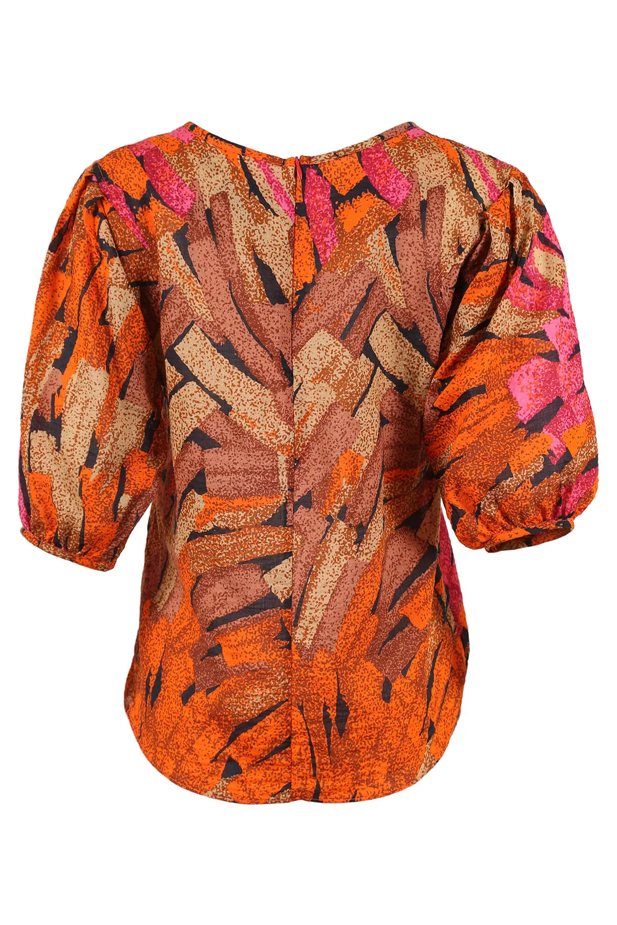 Vivant Blouse Orange in Seersucker