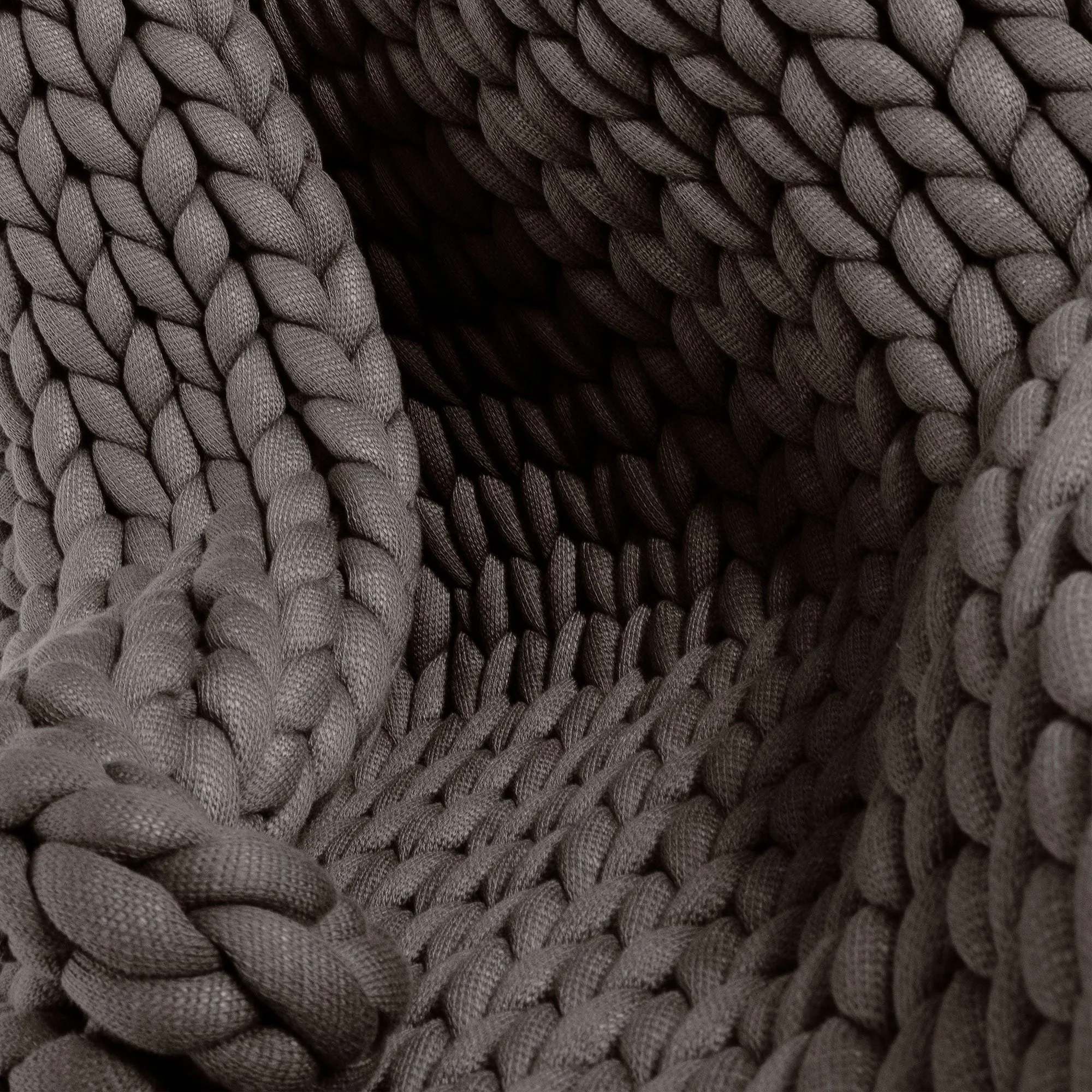 Weighted Blanket for Adults - Chunky Knit Grey