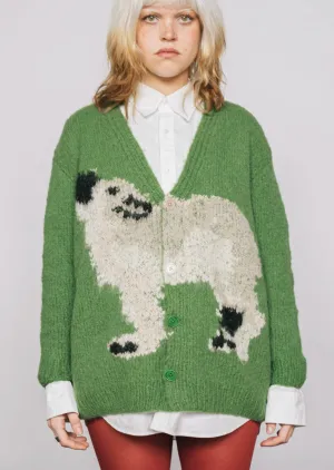 W.I.L.D. A.N.I.M.A.L.S. - Wolf, Dog Cardigan in Green