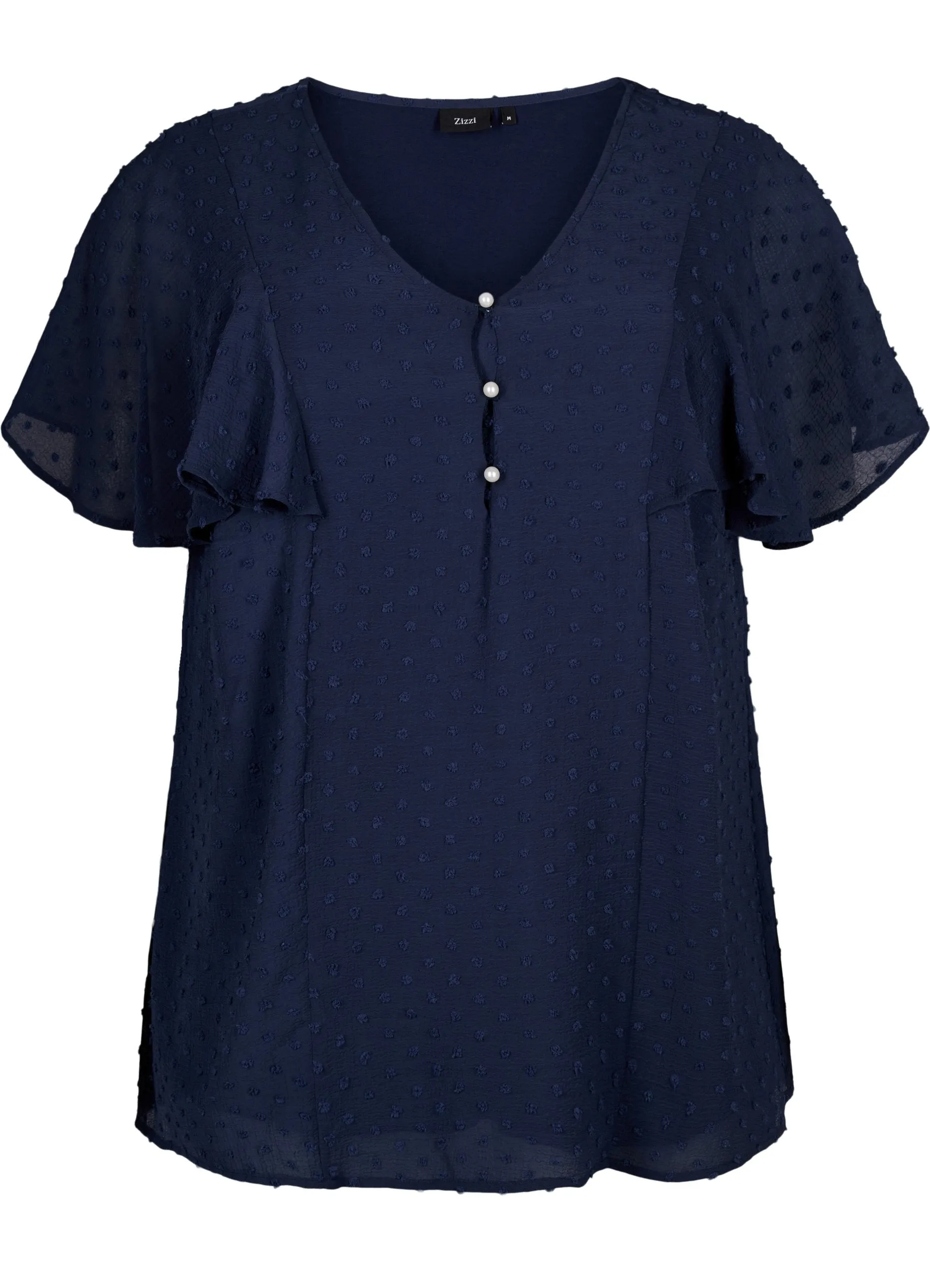 Zizzi Mhajar Blouse in Navy